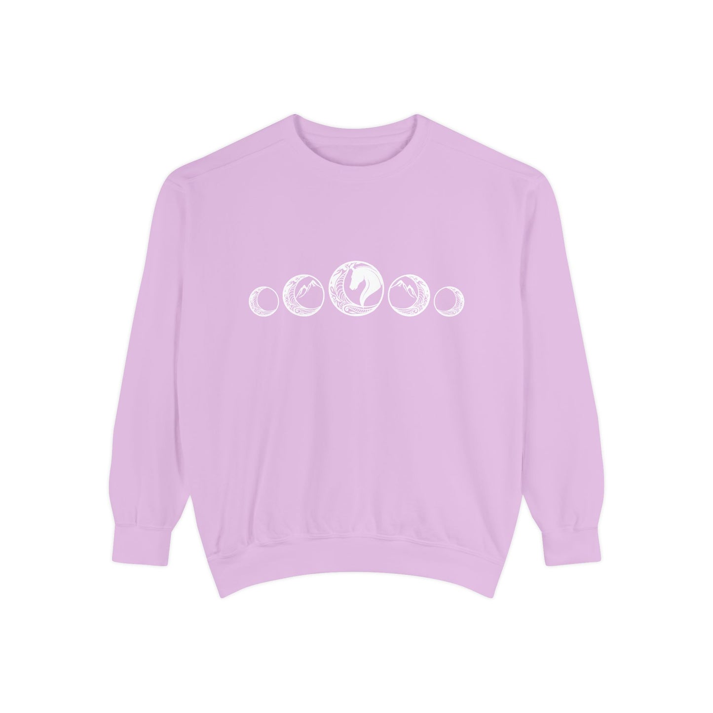 Horse Moon Unisex Garment-Dyed Sweatshirt