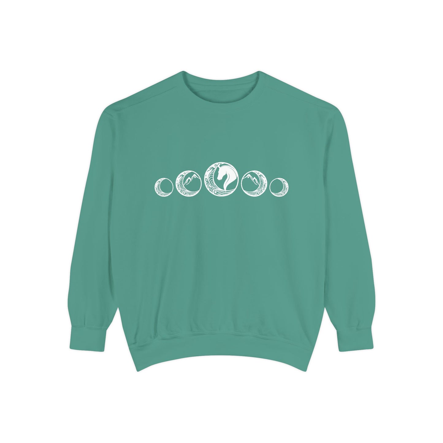 Horse Moon Unisex Garment-Dyed Sweatshirt