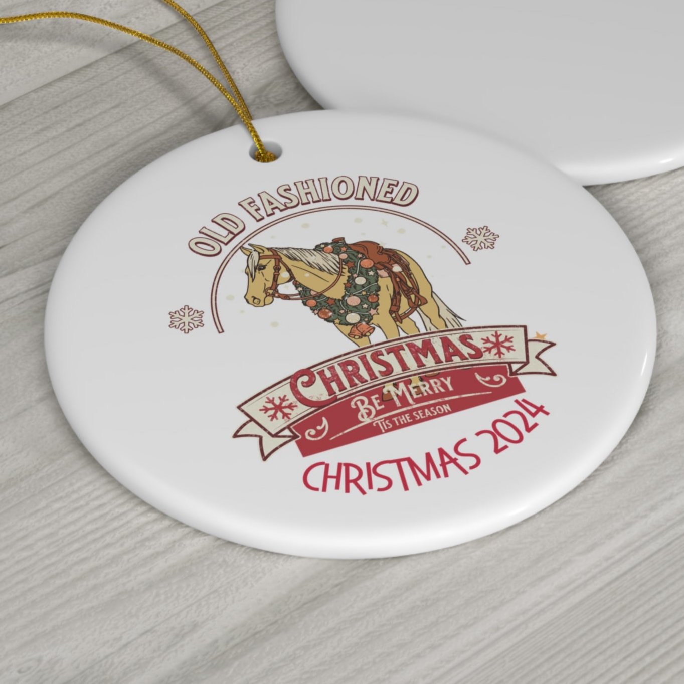 Old Fashioned Christmas 2024 Ceramic Ornament
