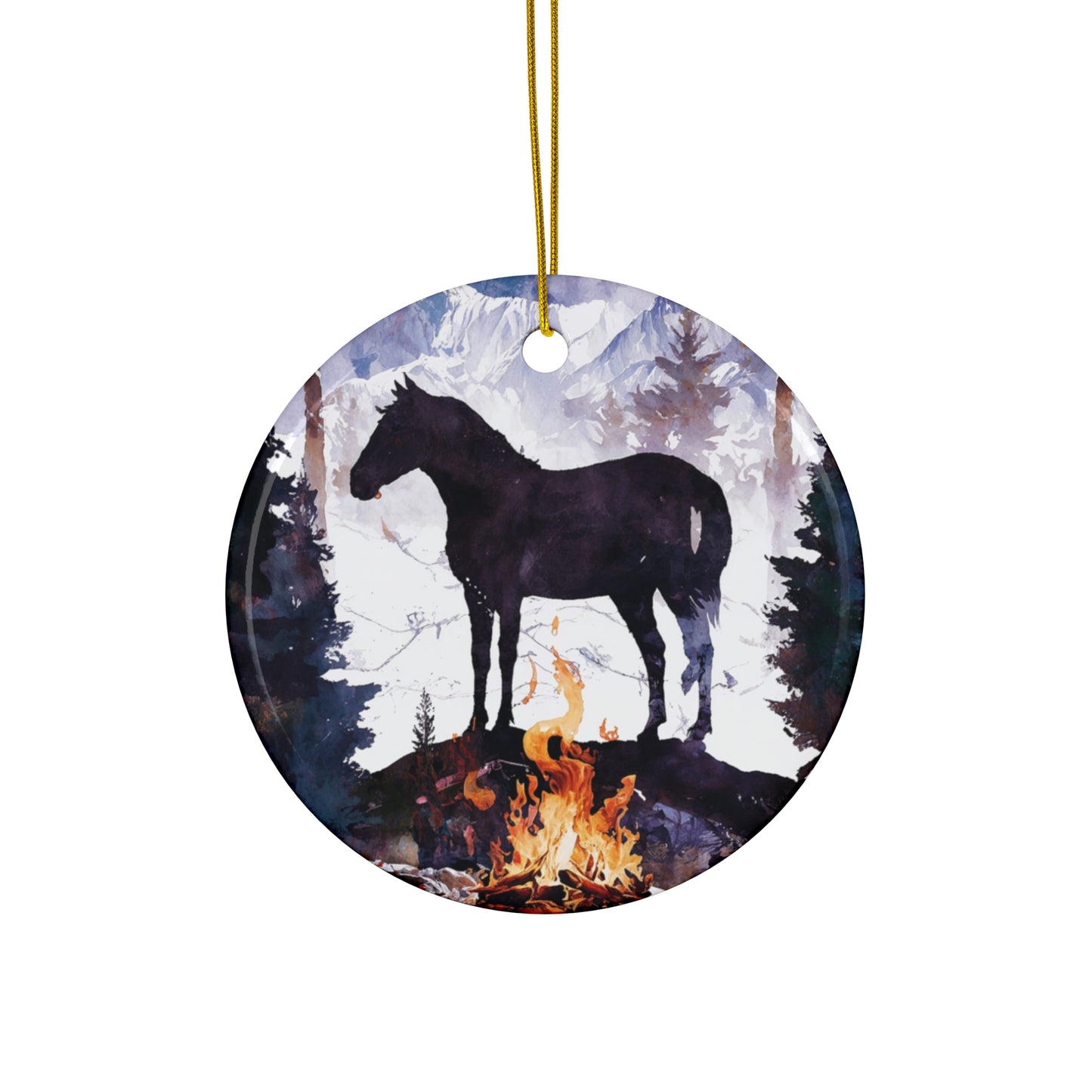 Campfire Spirit Ceramic Ornament