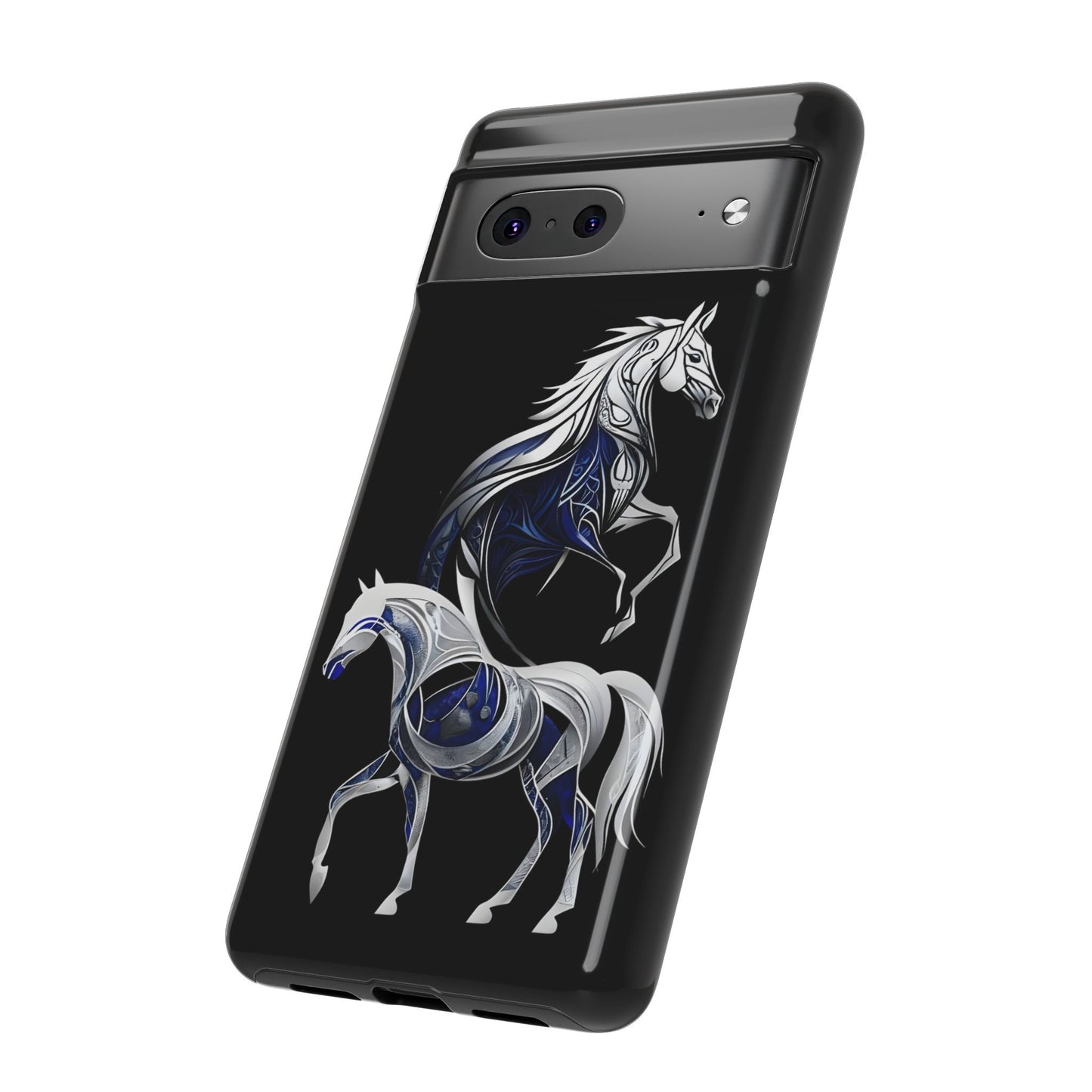 Geometric Blues Ponies Google Pixel Tough Cases