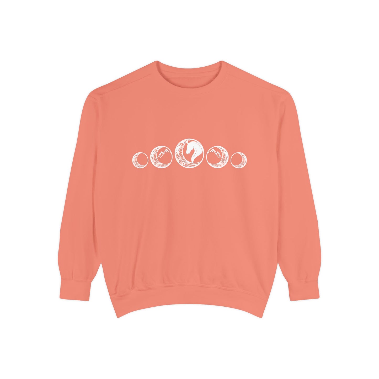Horse Moon Unisex Garment-Dyed Sweatshirt