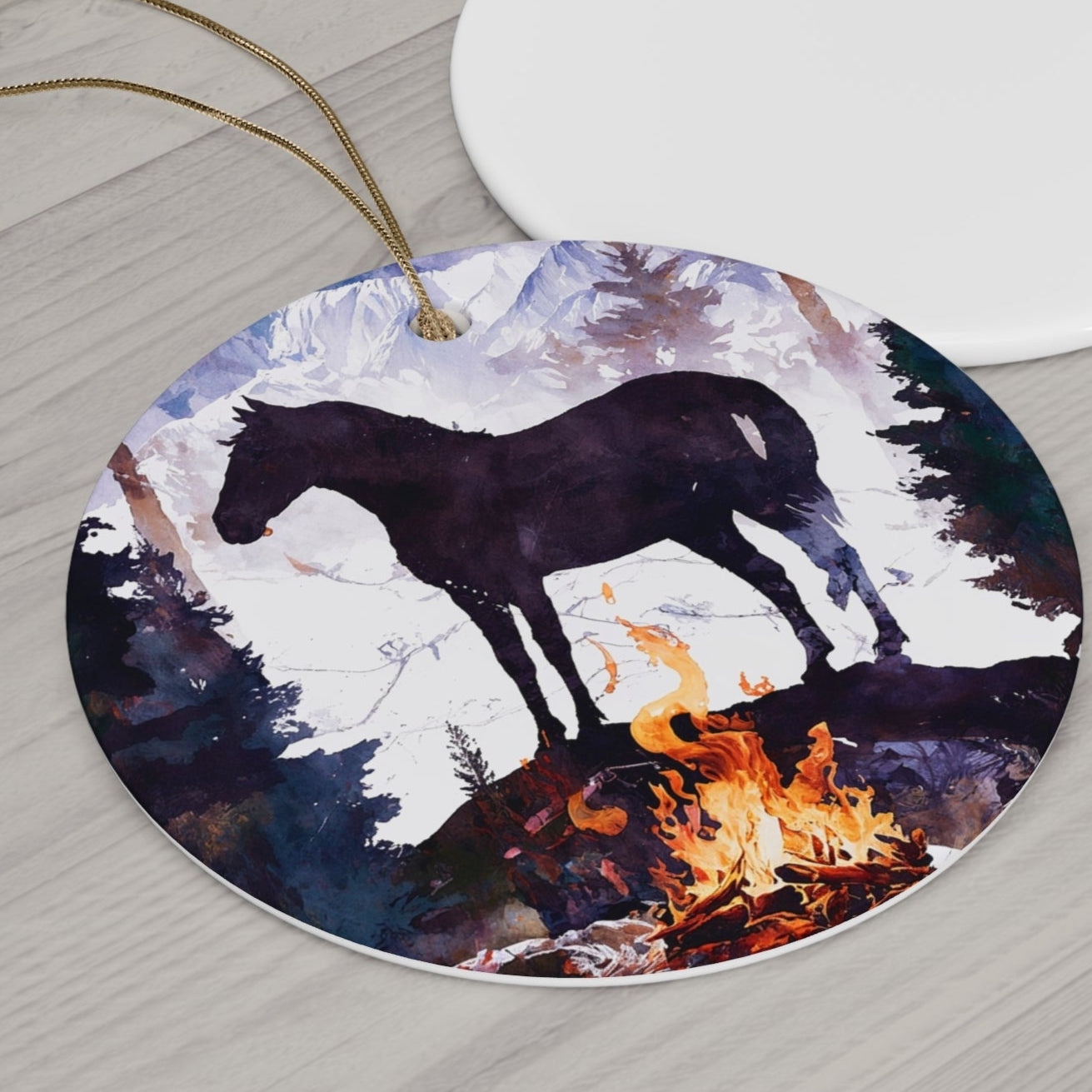 Campfire Spirit Ceramic Ornament