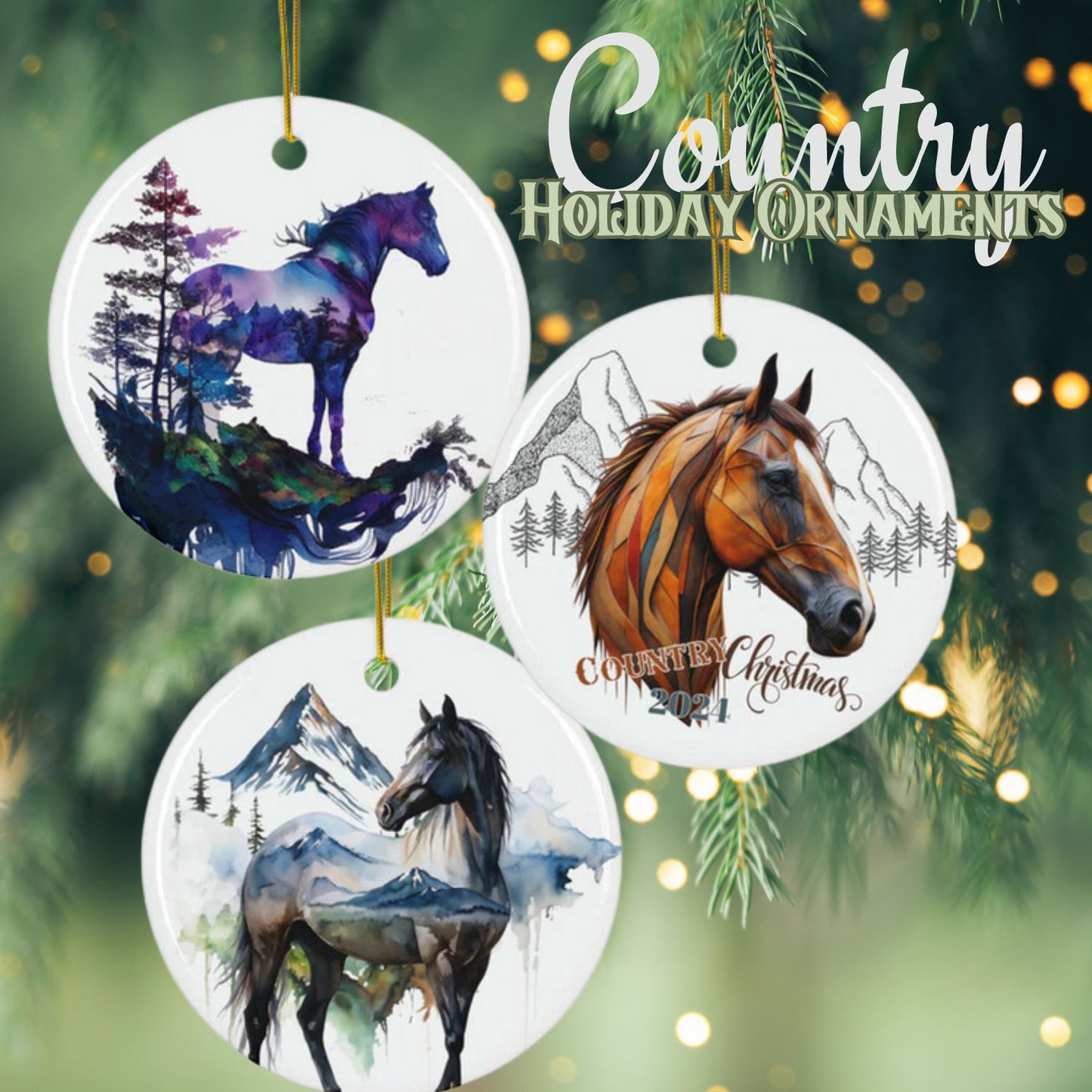 Campfire Spirit Ceramic Ornament