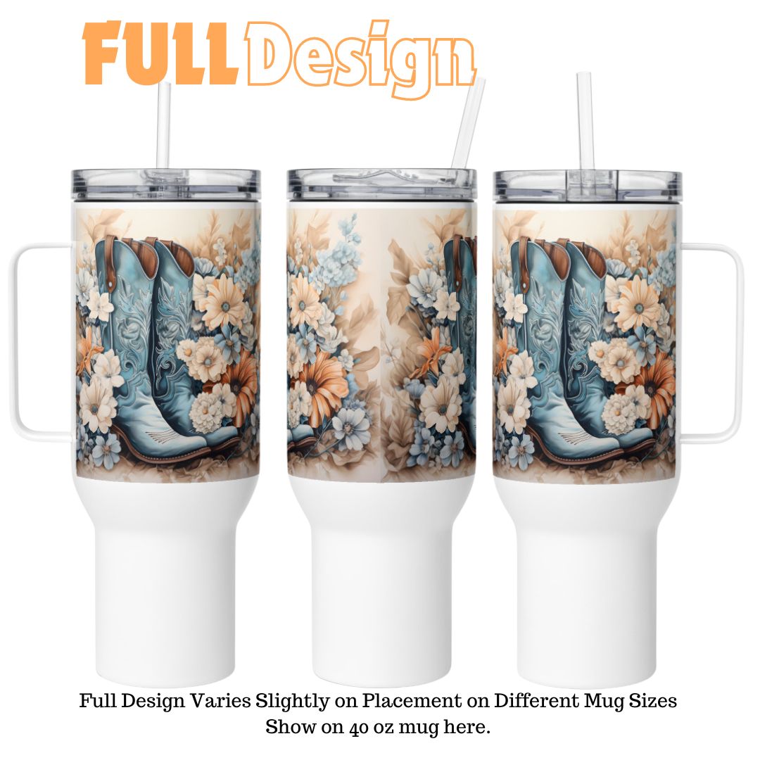 Farm Fresh Florals Travel Mug With Handle
