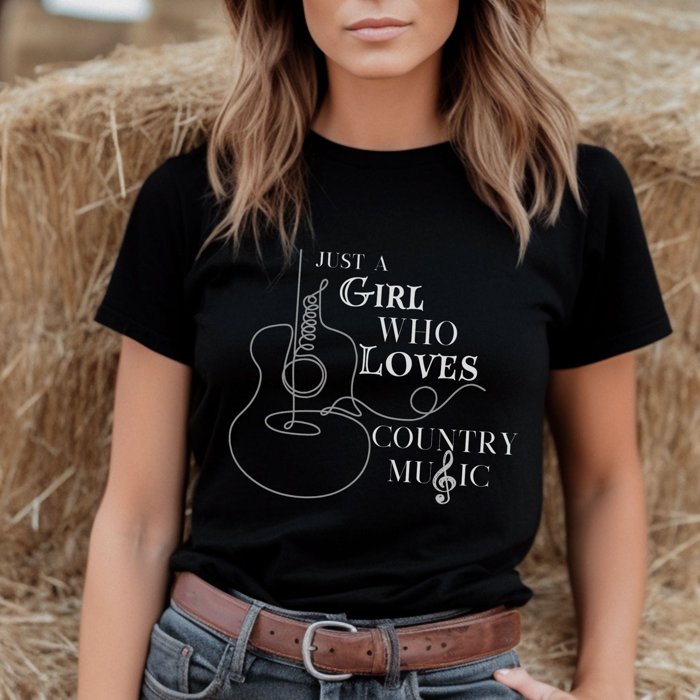 Just A Girl Who Loves Country Music Unisex t-shirt