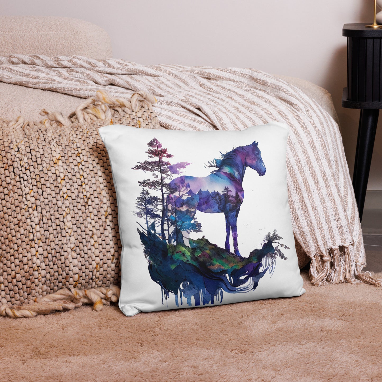 Indigo Mountain Horse Pillow Case