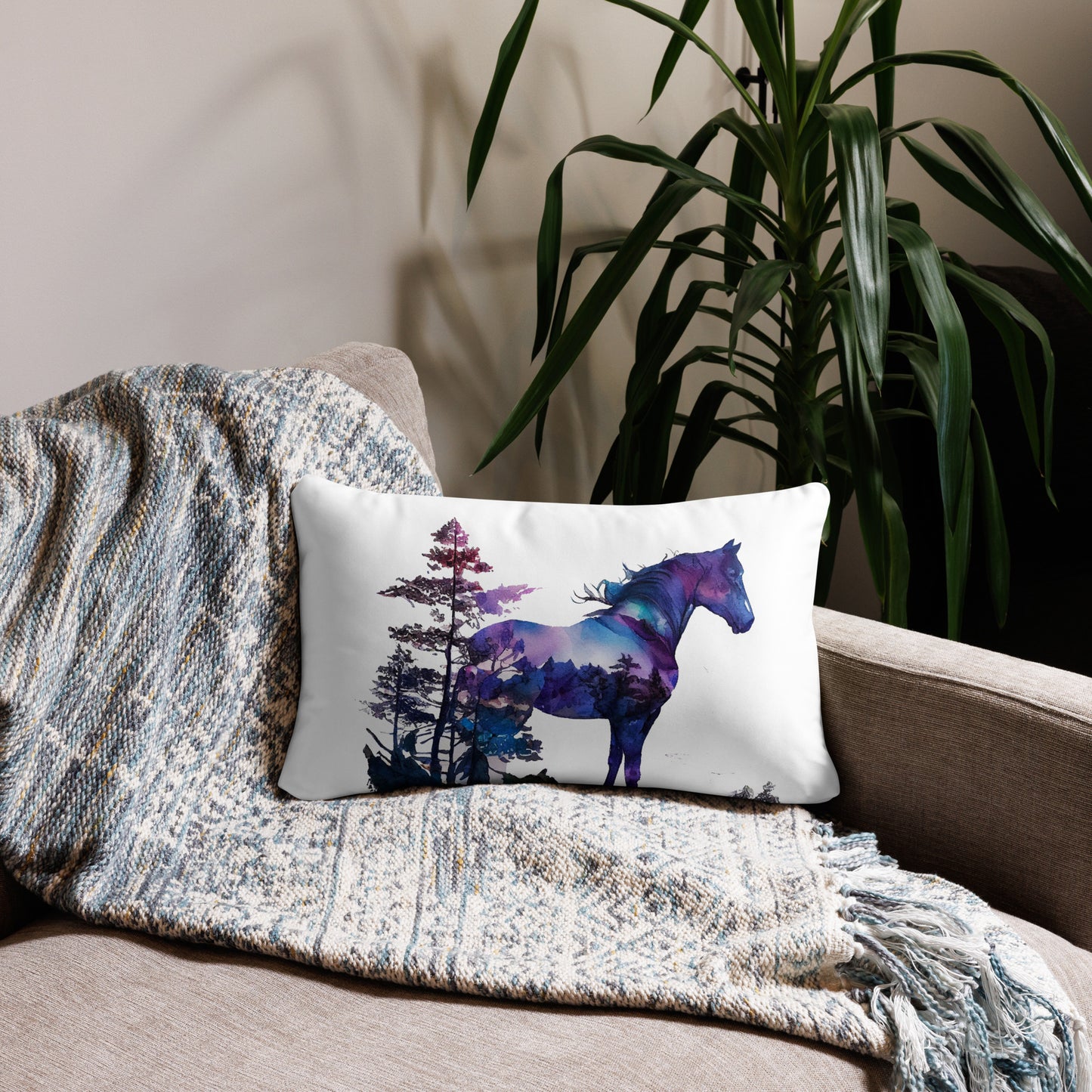Indigo Mountain Horse Pillow Case
