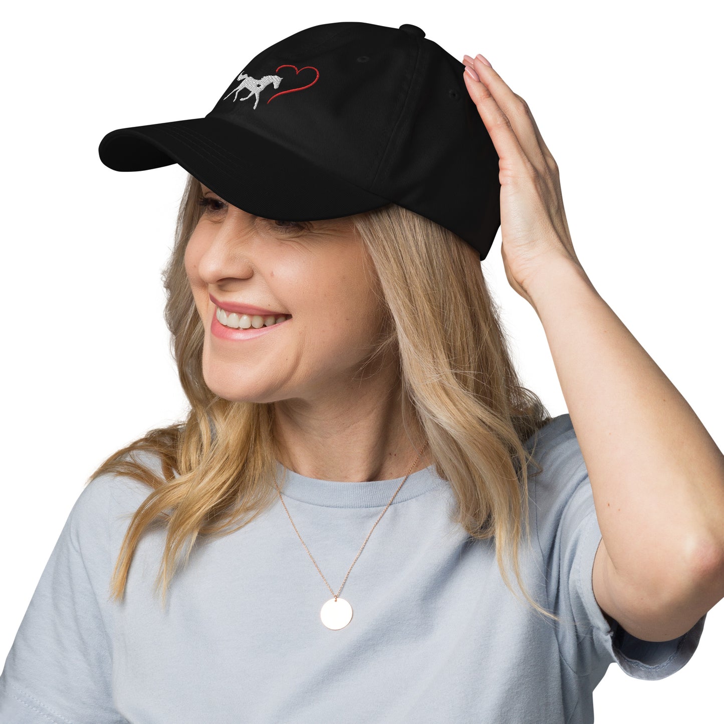 Horse Heart Embroidered Hat