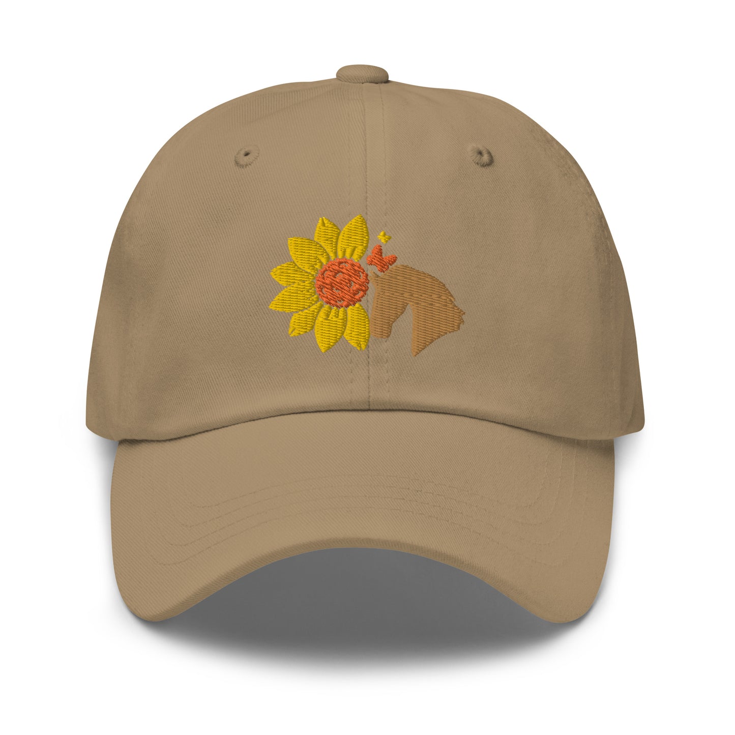Sunflowers & Horses Embroidered Hat