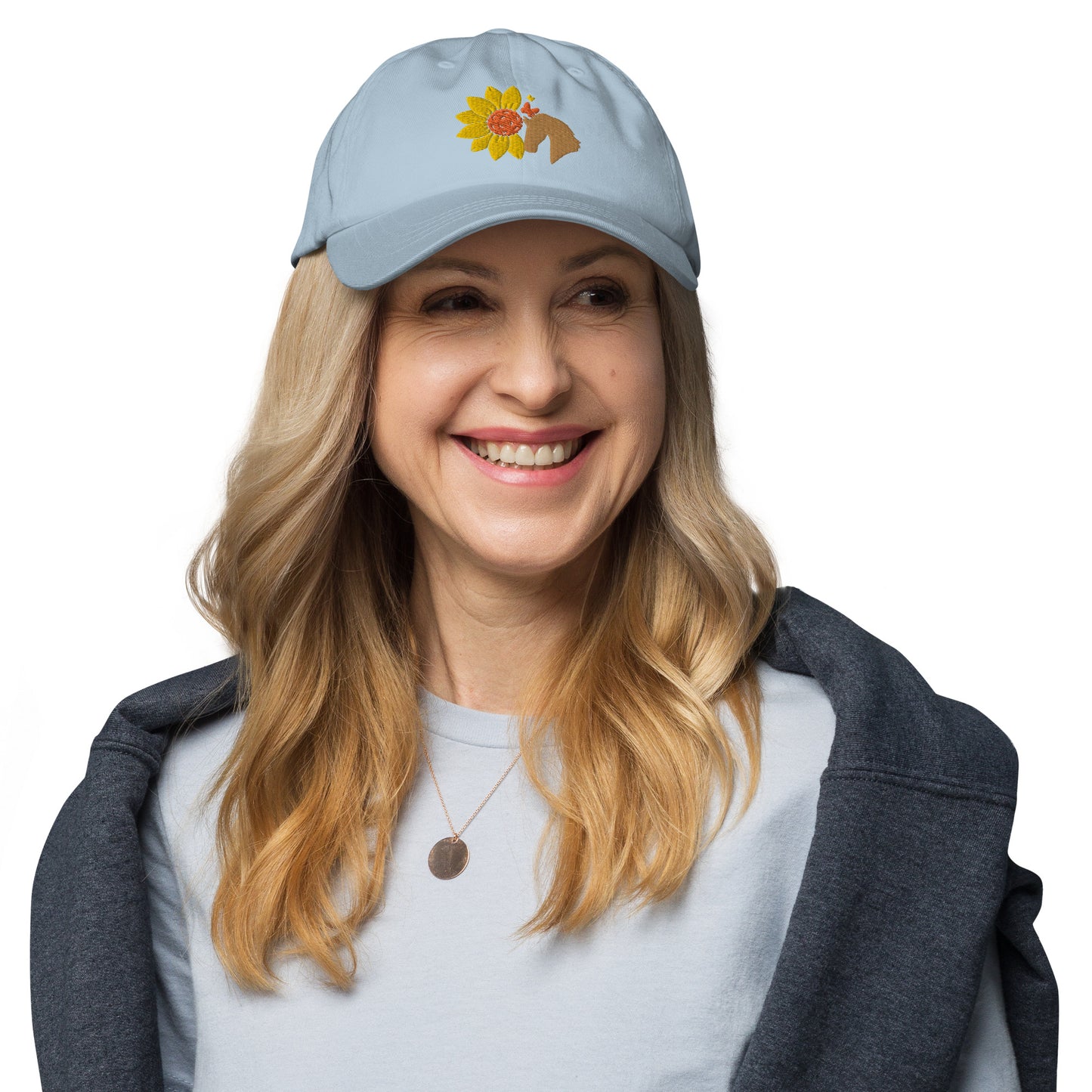 Sunflowers & Horses Embroidered Hat