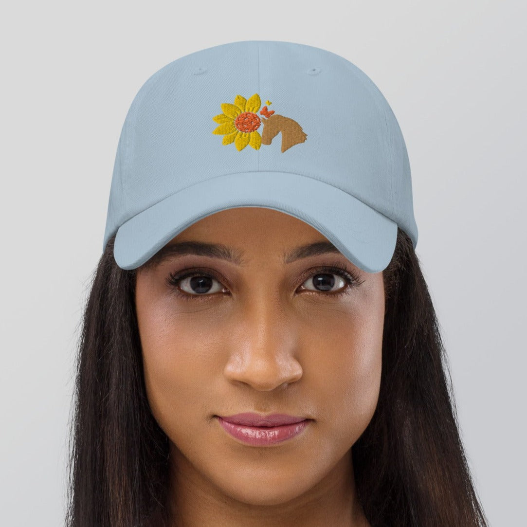 Sunflowers & Horses Embroidered Hat