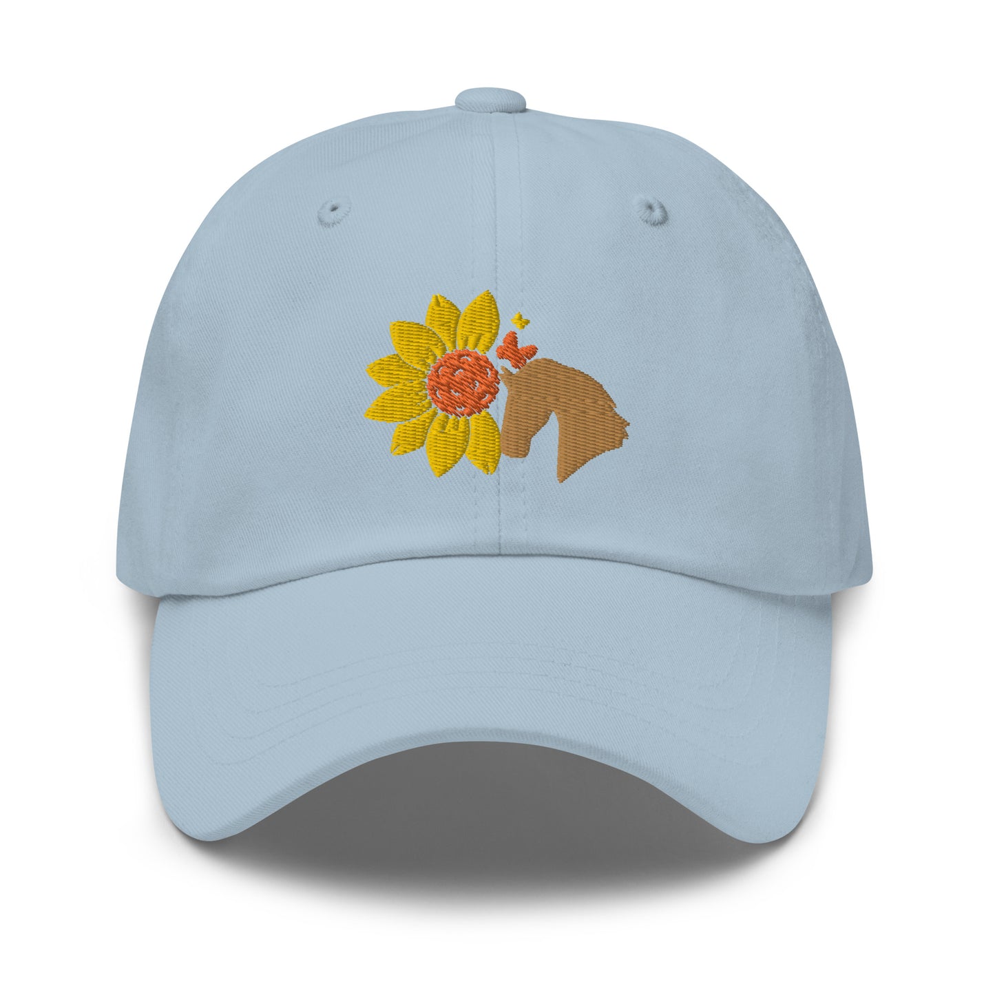Sunflowers & Horses Embroidered Hat