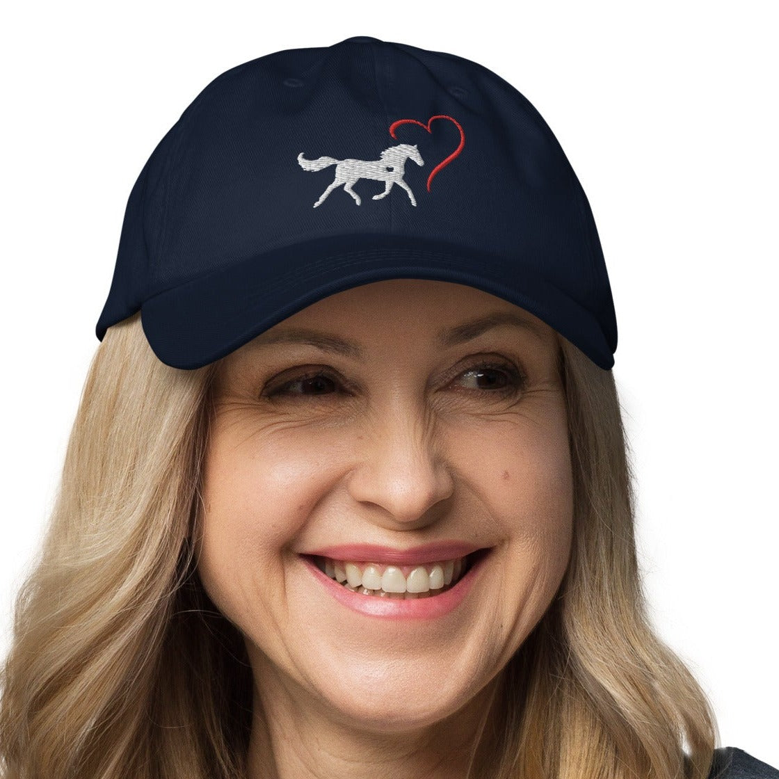 Horse Heart Embroidered Hat