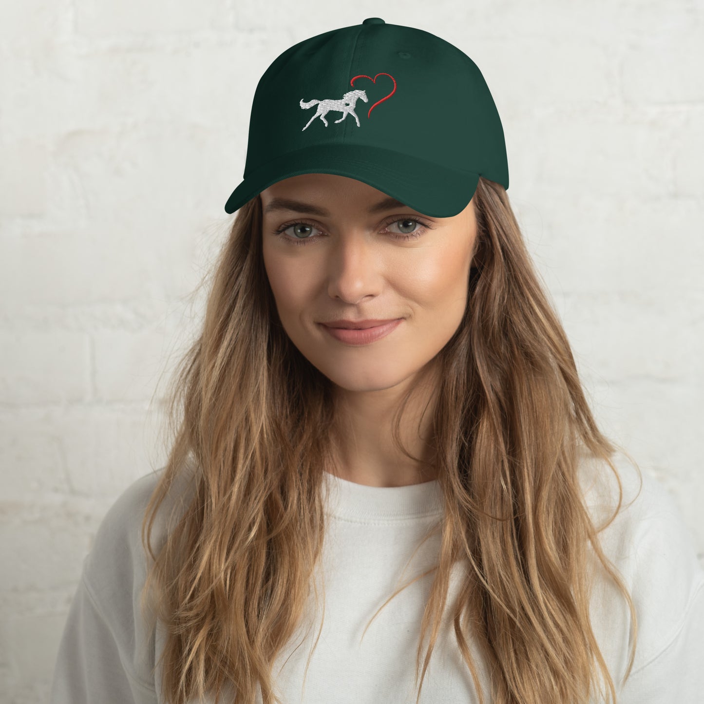 Horse Heart Embroidered Hat