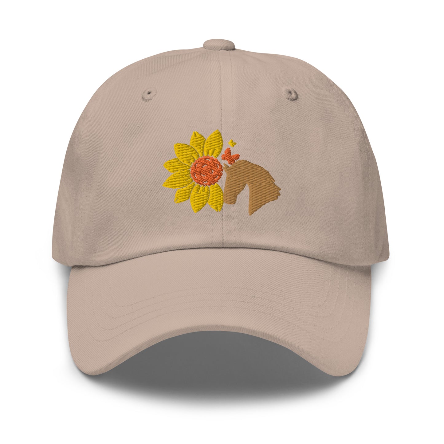 Sunflowers & Horses Embroidered Hat