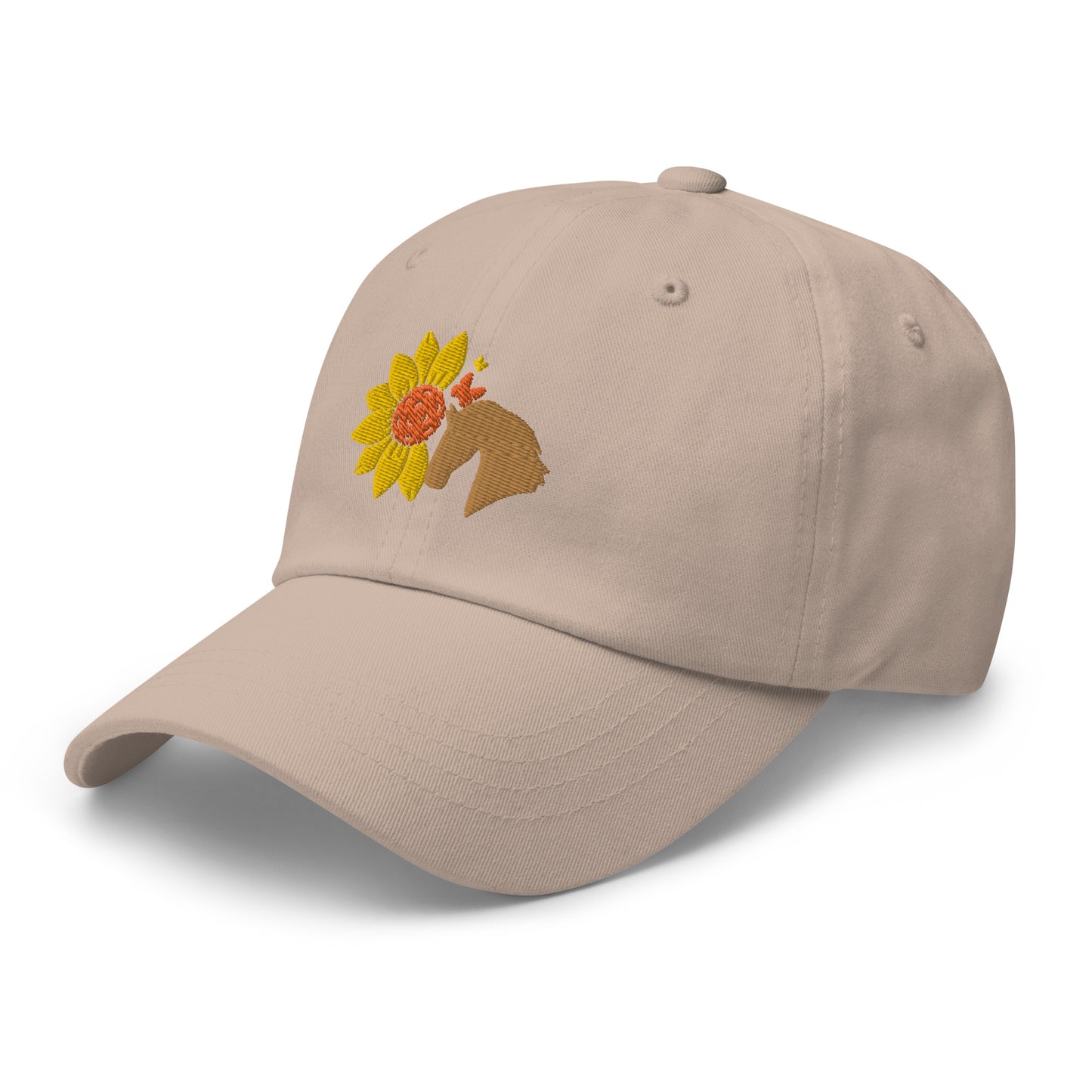 Sunflowers & Horses Embroidered Hat