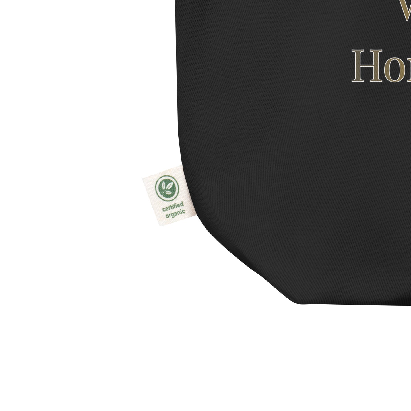 Working With Horses Builds Vocabulary Black Eco Tote Bag