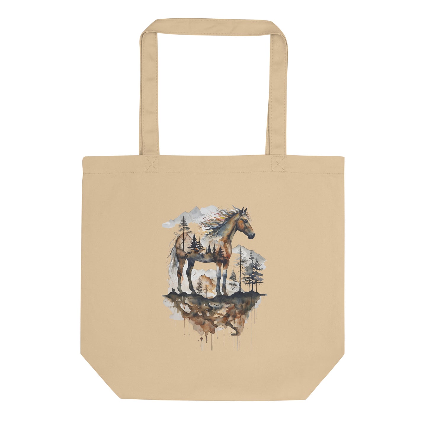 Rustic Mountain Horse Eco Tote Bag