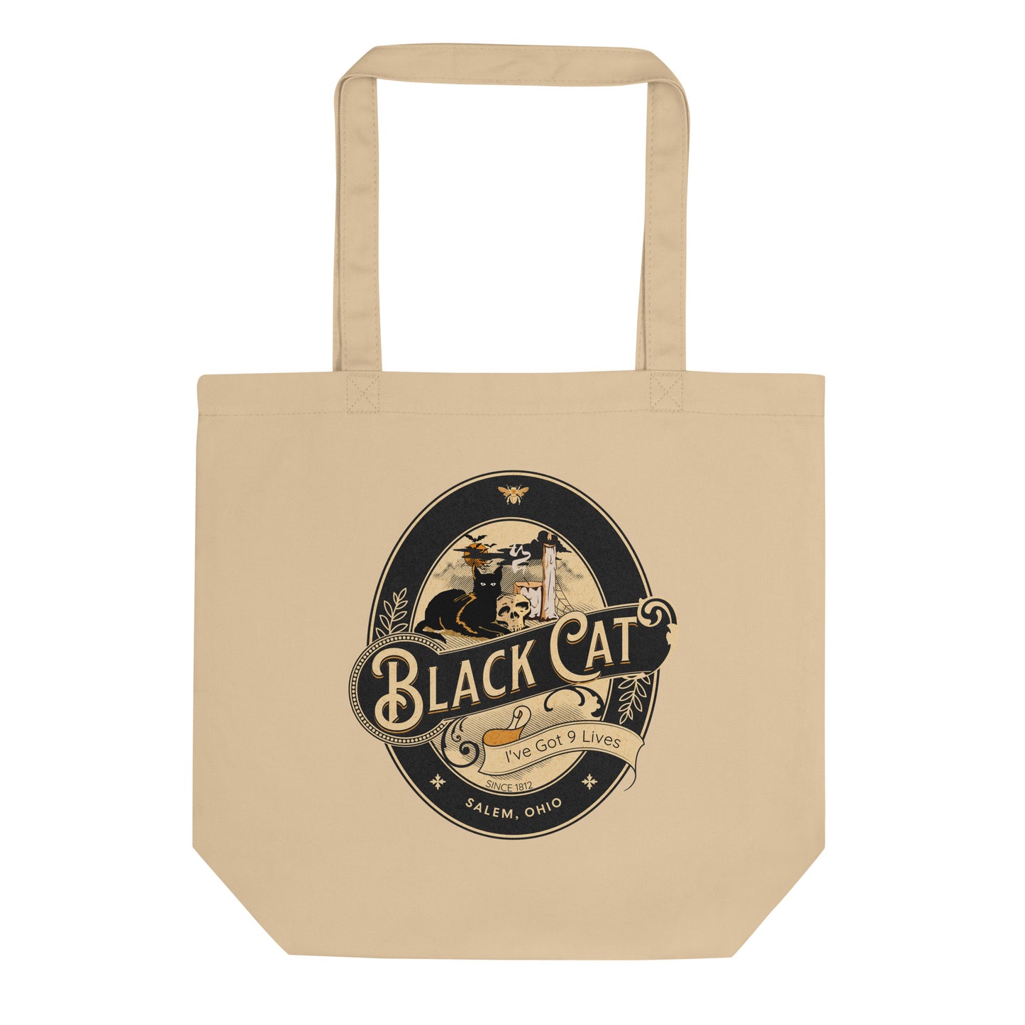Black Cat Nine Lives Eco Tote Bag