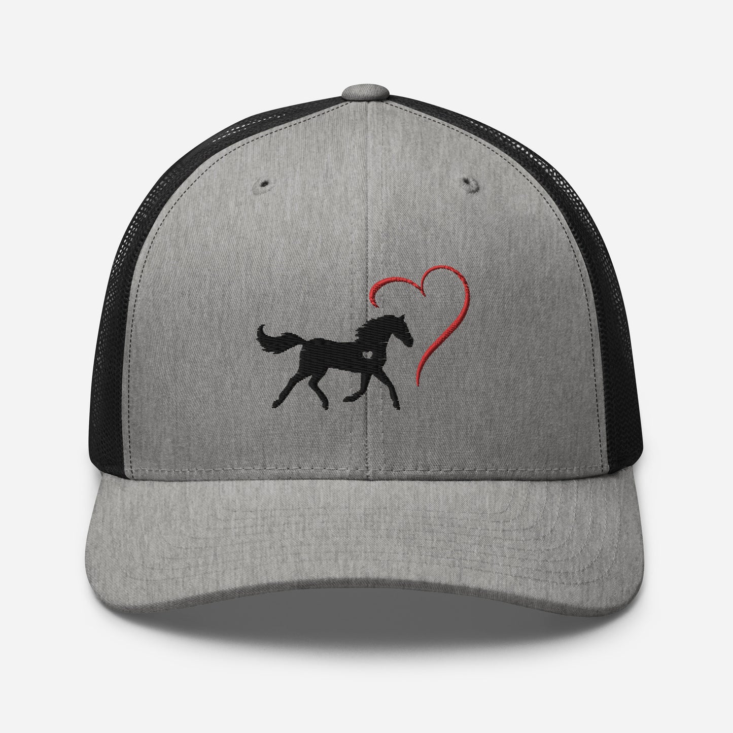 Horse Heart Embroidered Trucker Cap
