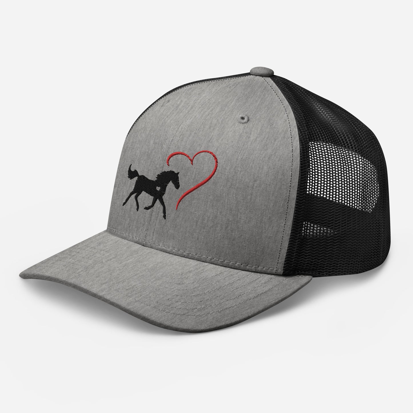 Horse Heart Embroidered Trucker Cap