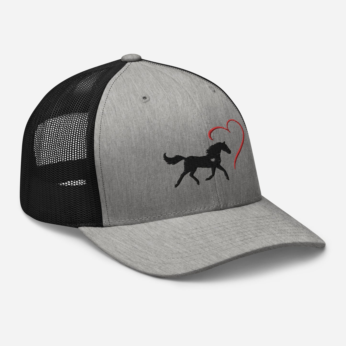 Horse Heart Embroidered Trucker Cap