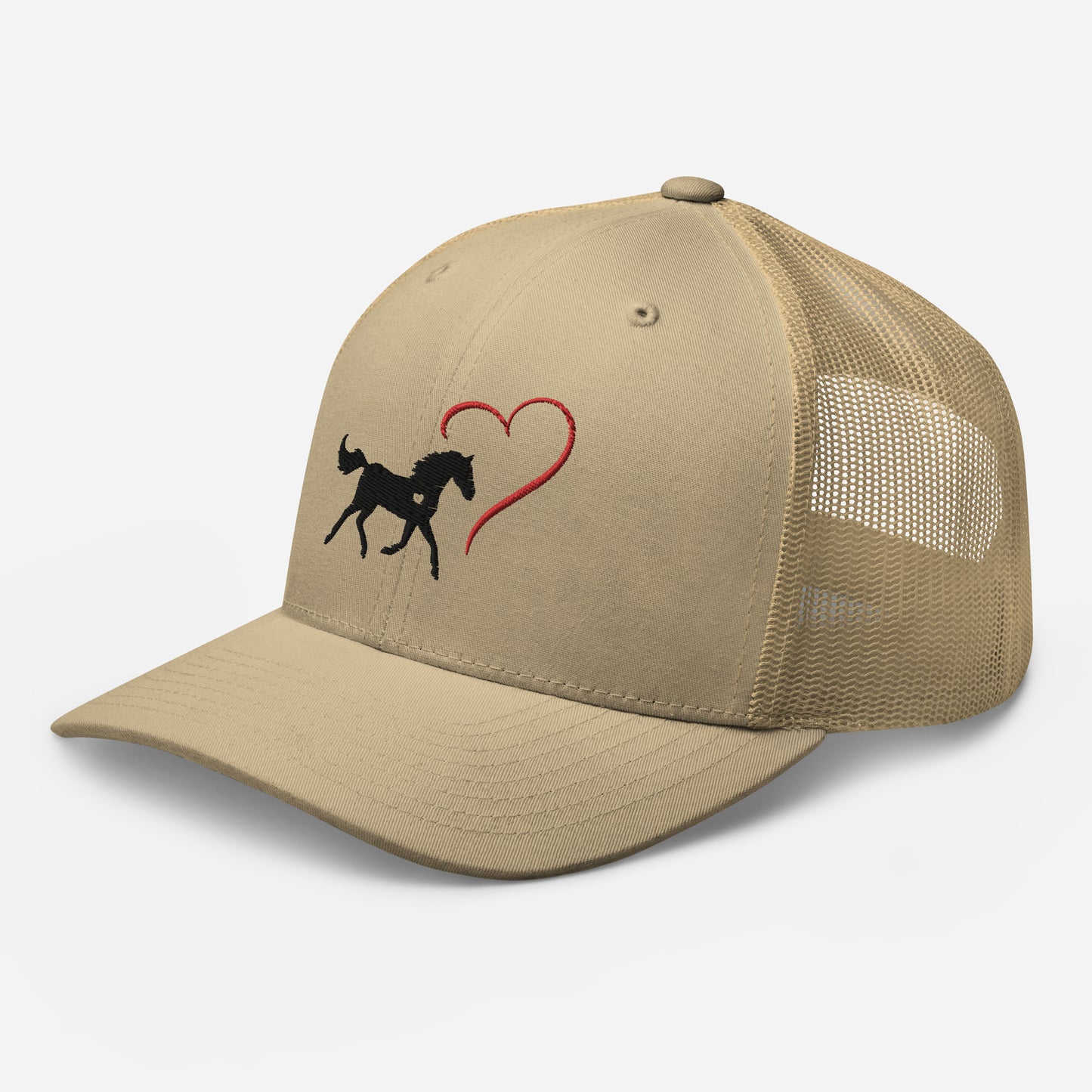 Horse Heart Embroidered Trucker Cap