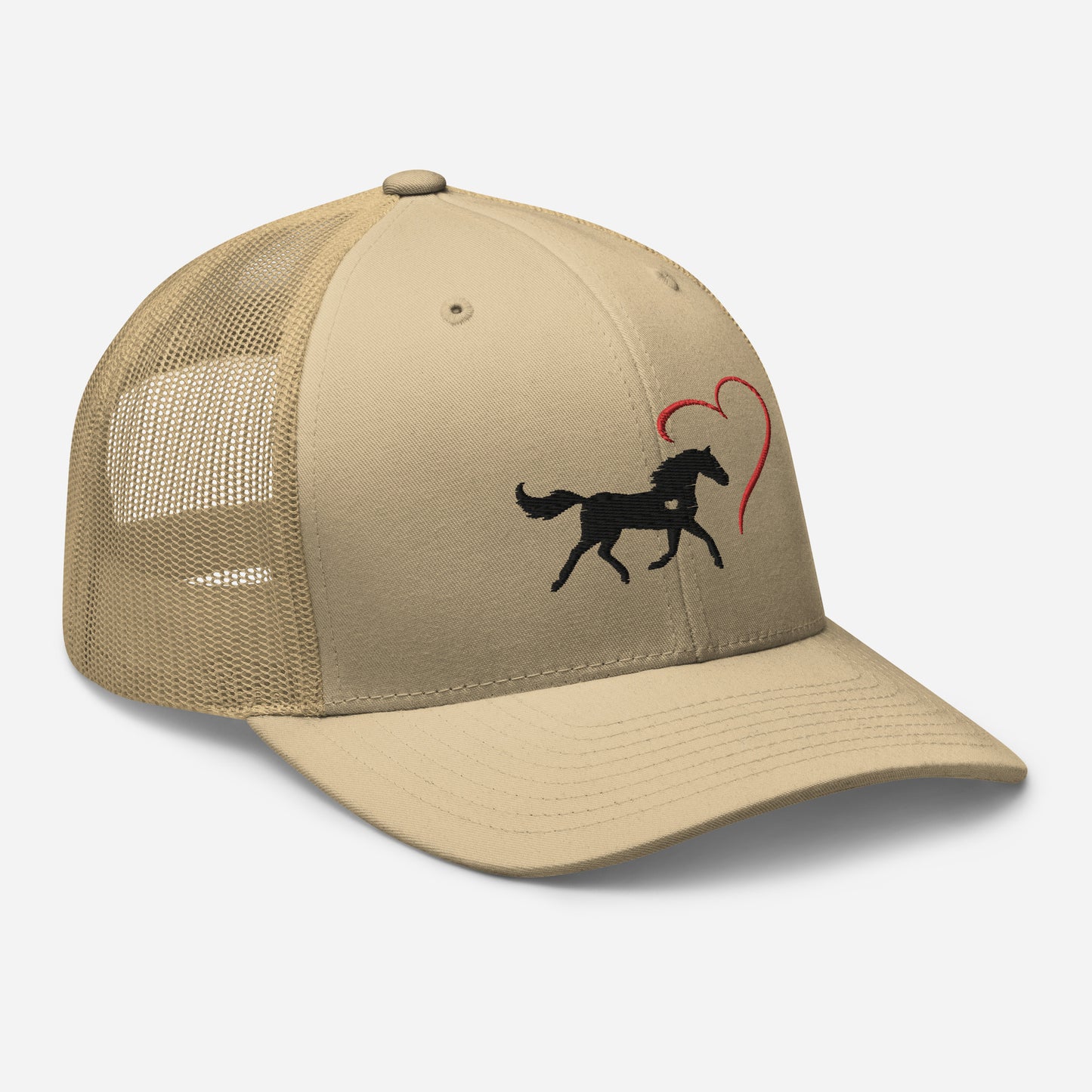 Horse Heart Embroidered Trucker Cap