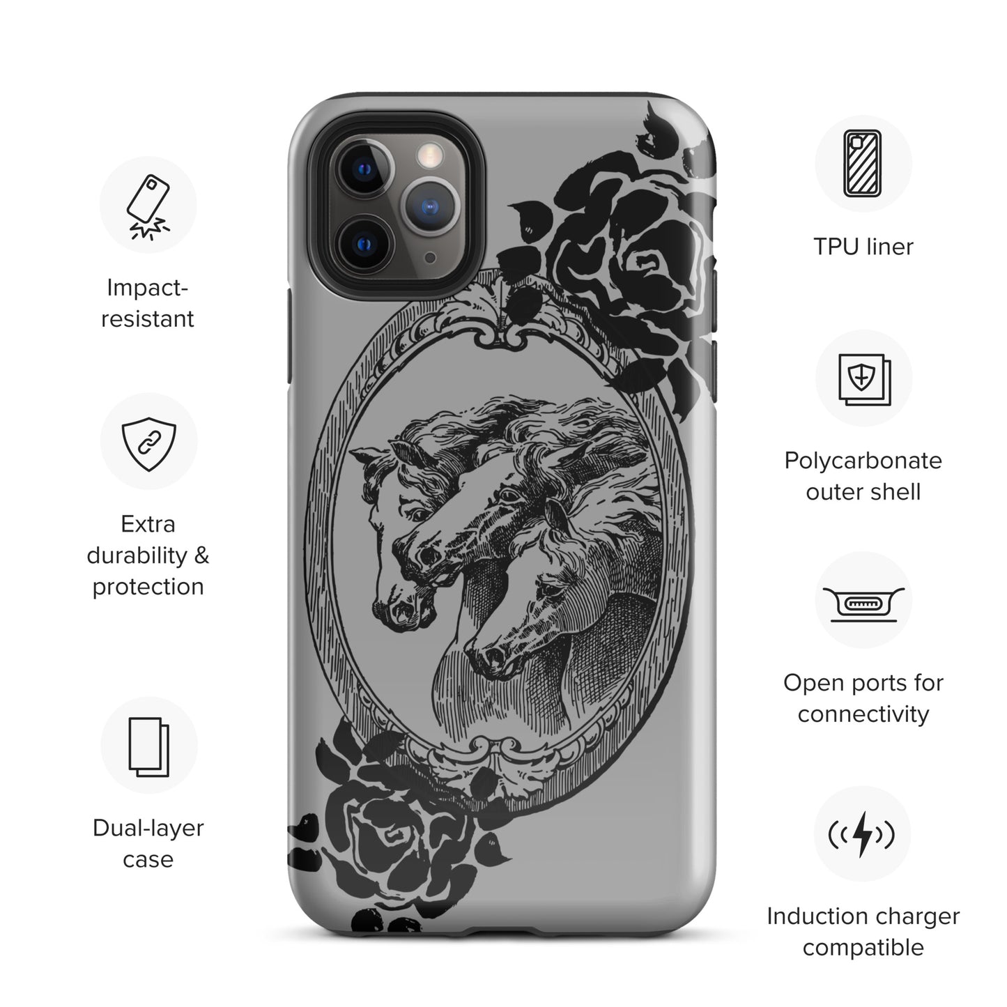 Cameo Of Horses Tough Case for iPhone®