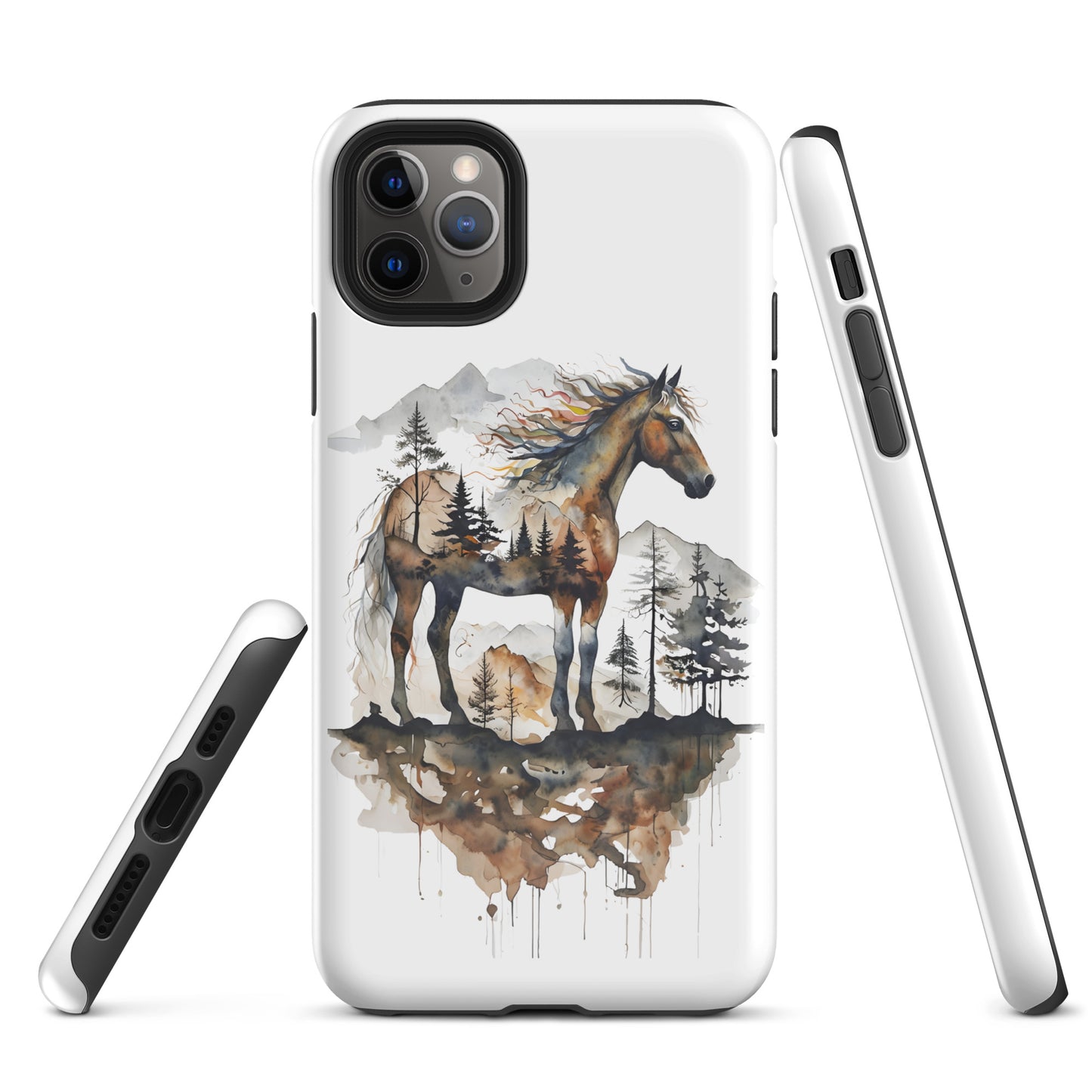 Rustic Mountain Horse Tough Case for iPhone®