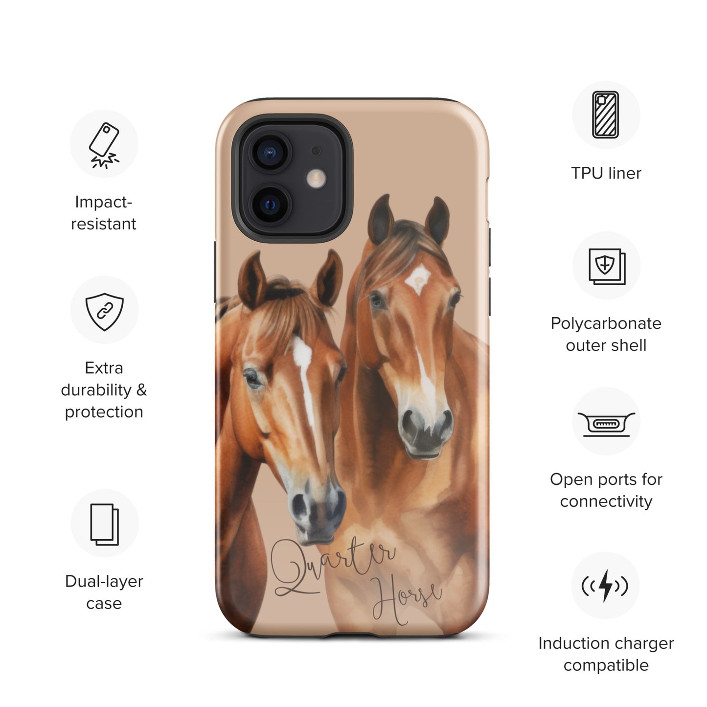Horse Breeds - Quarter Horse Tough Case for iPhone®