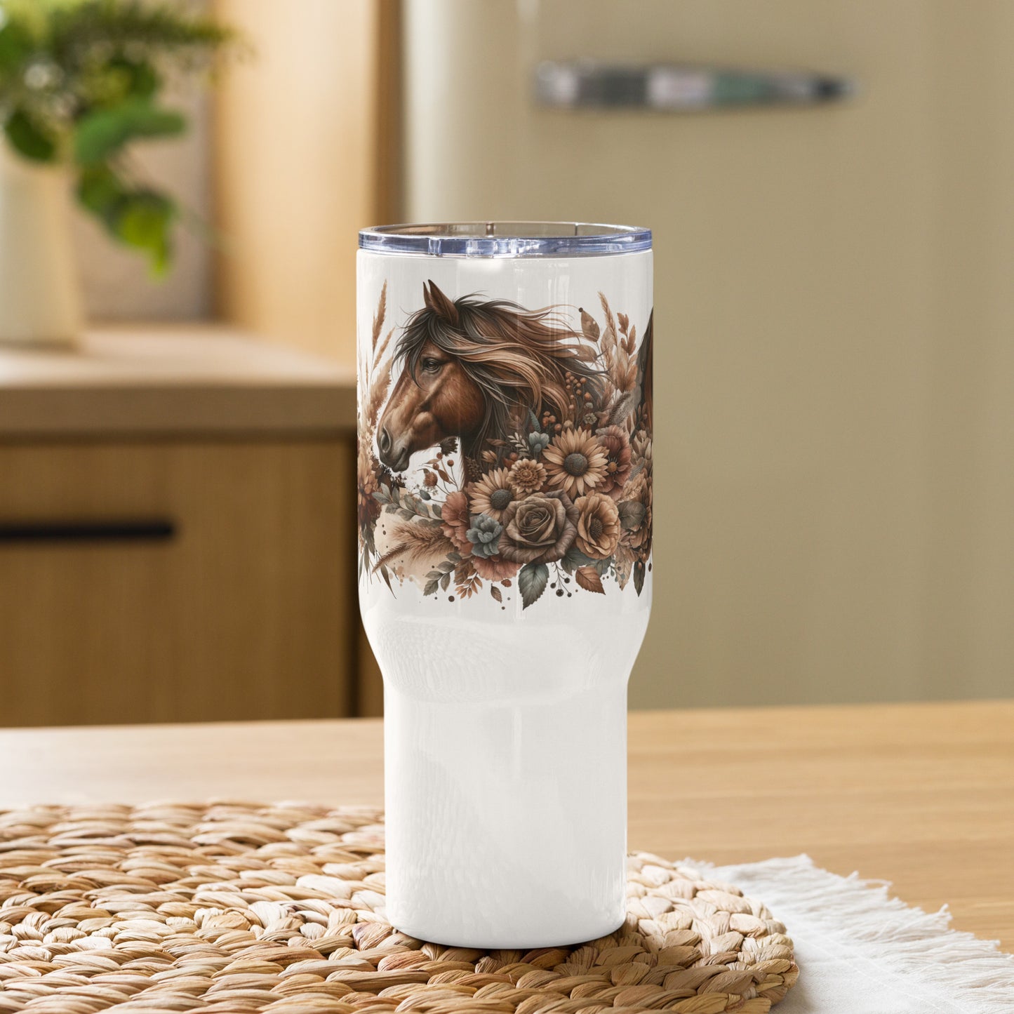 Saddle Up & Bloom Travel Mug With Handle