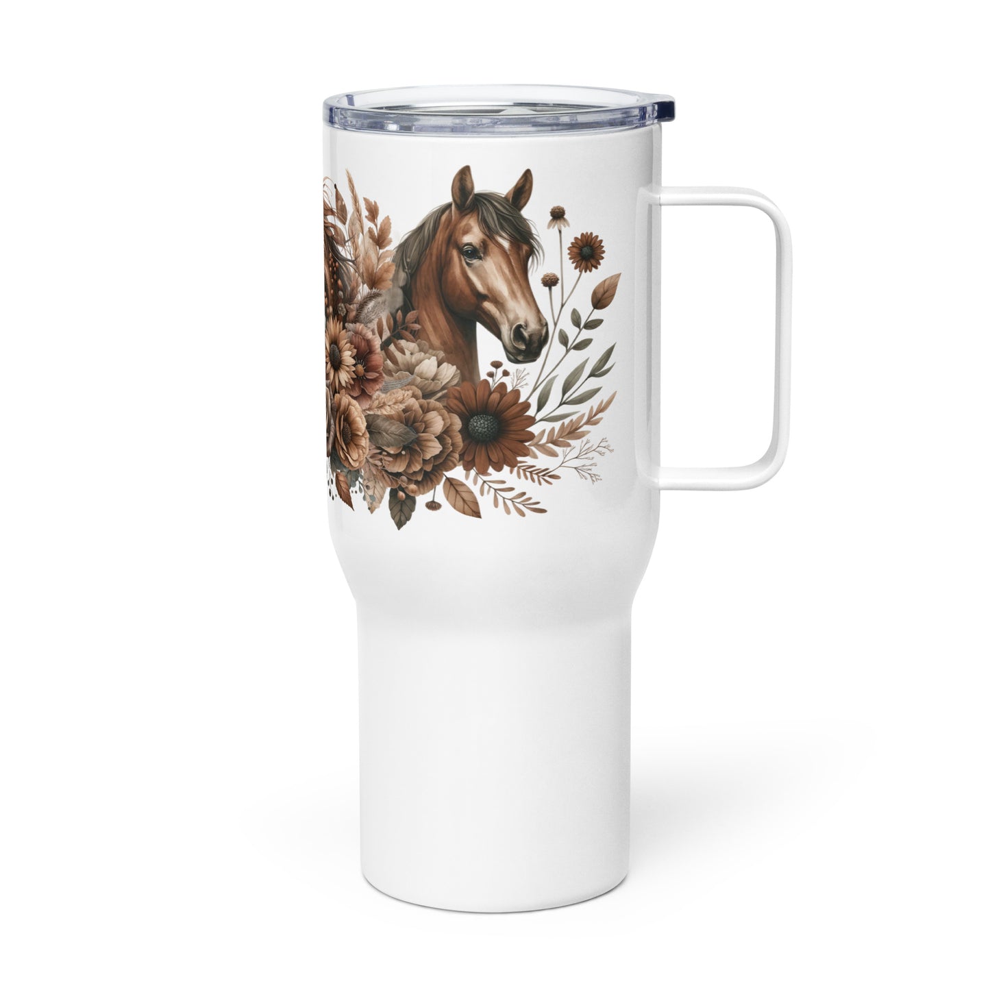 Saddle Up & Bloom Travel Mug With Handle