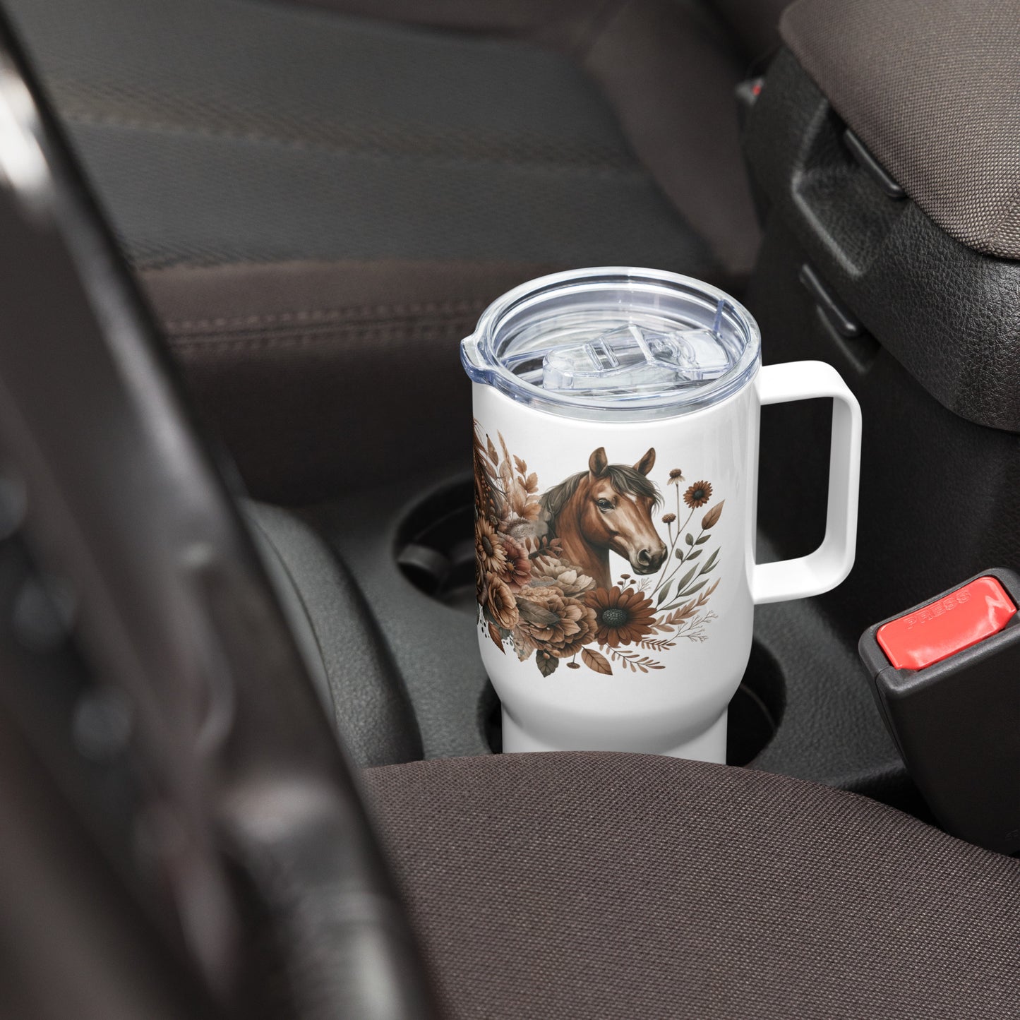 Saddle Up & Bloom Travel Mug With Handle