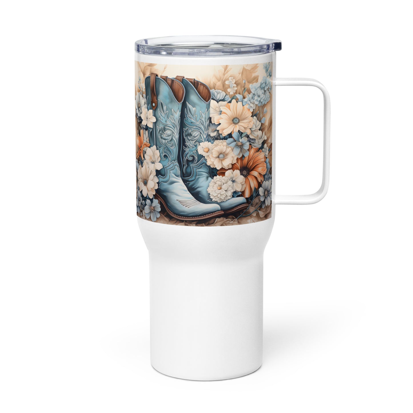 Farm Fresh Florals Travel Mug With Handle