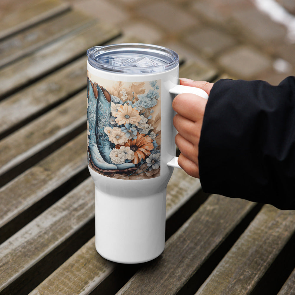 Farm Fresh Florals Travel Mug With Handle