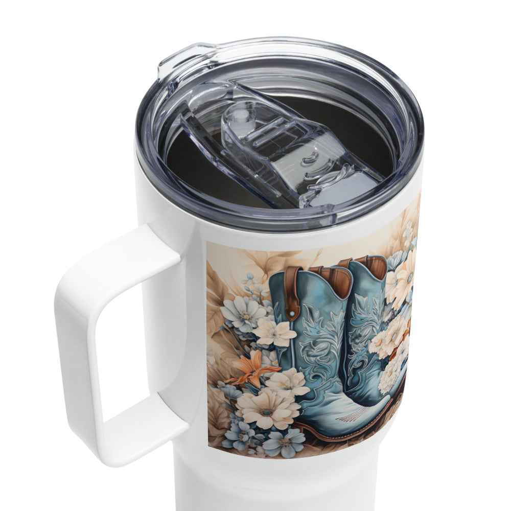 Farm Fresh Florals Travel Mug With Handle