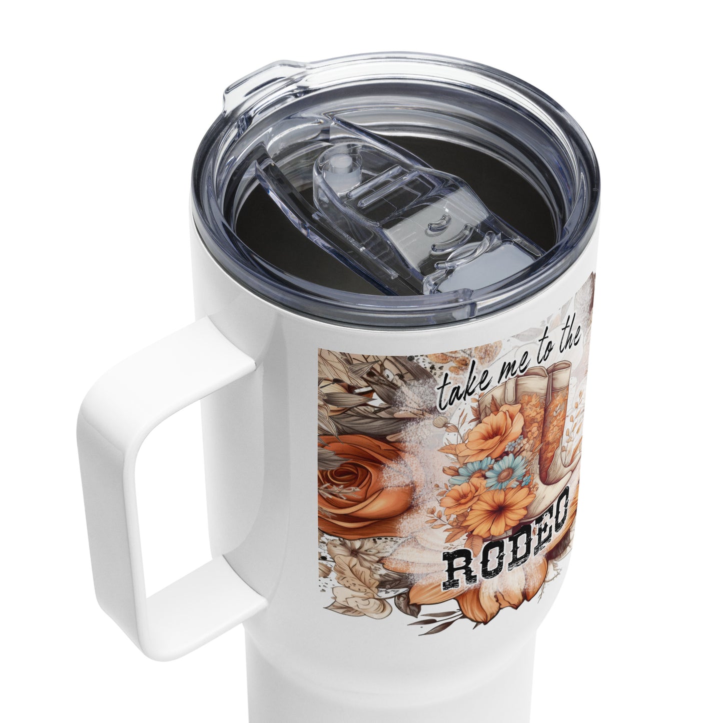 Take Me To The Rodeo Travel Mug With Handle