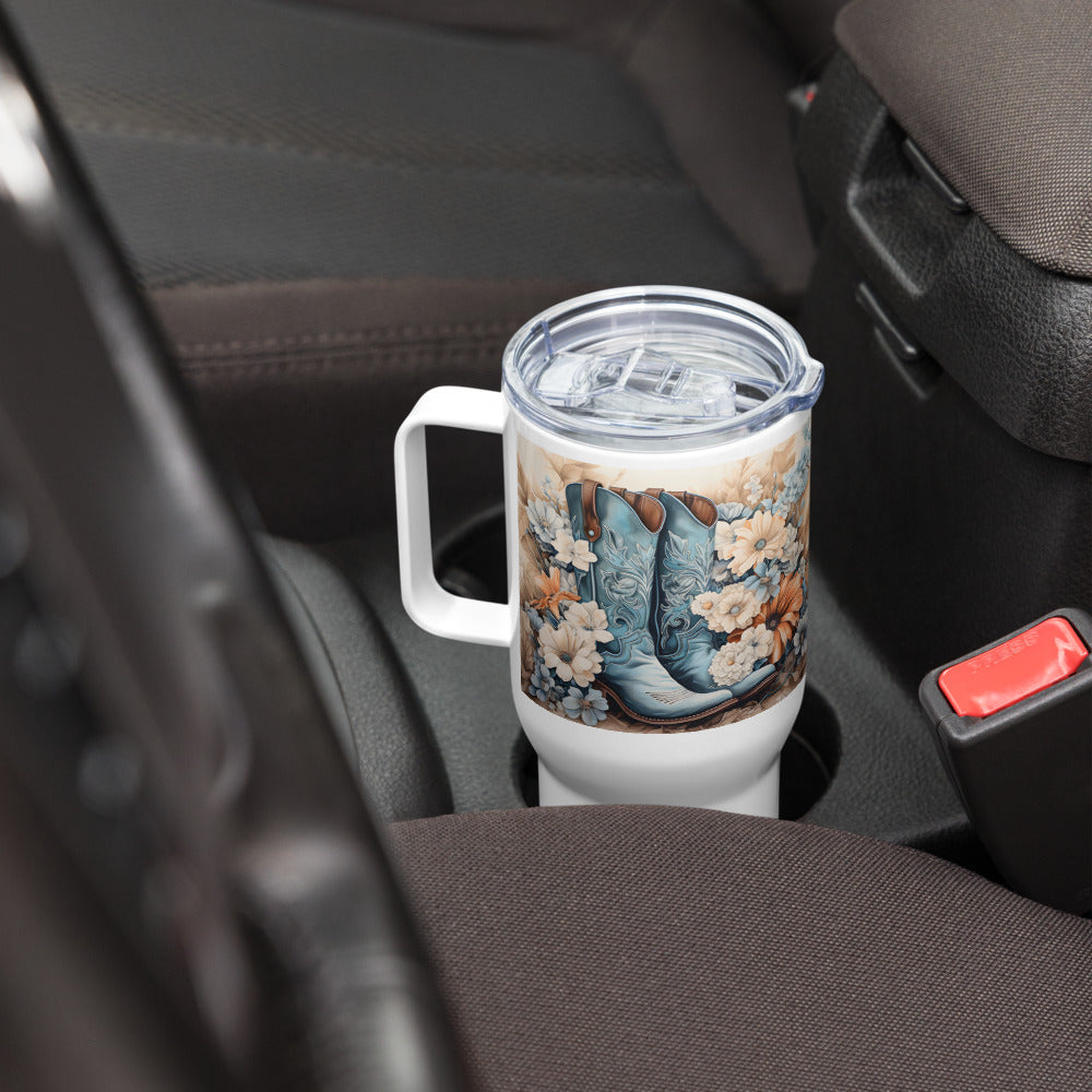 Farm Fresh Florals Travel Mug With Handle