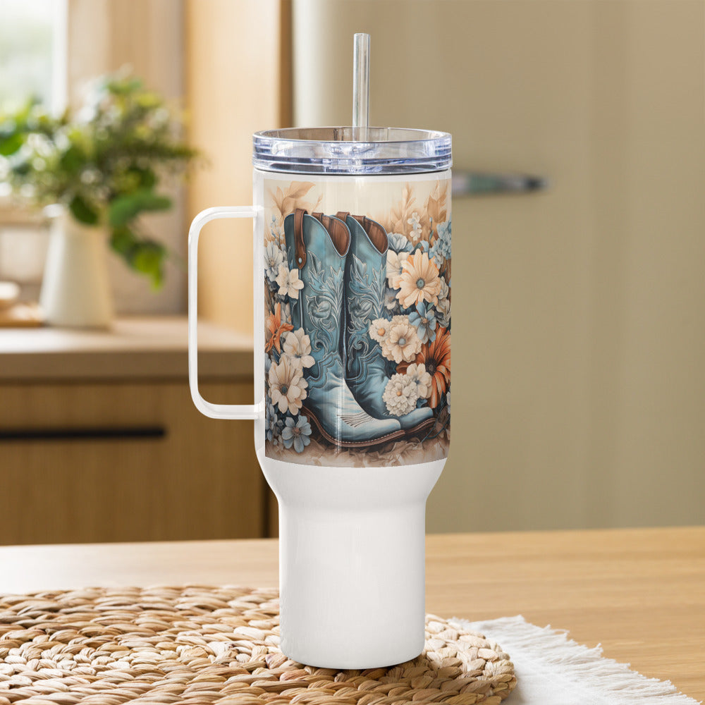 Farm Fresh Florals Travel Mug With Handle