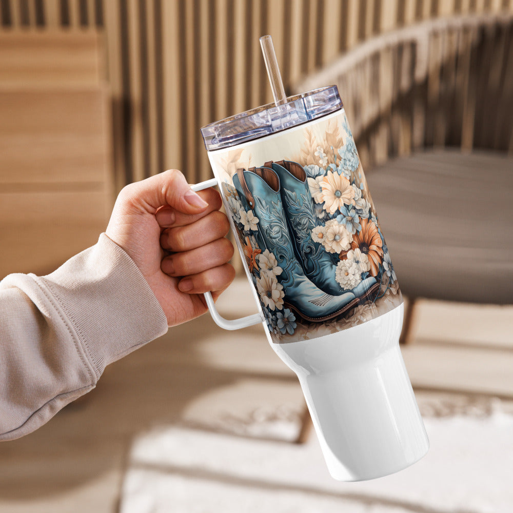 Farm Fresh Florals Travel Mug With Handle