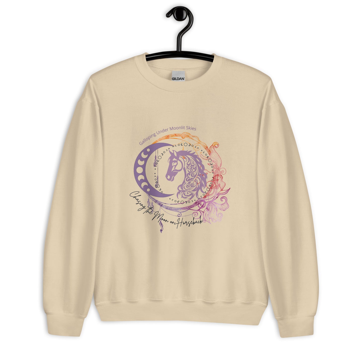 Chasing the Moon on Horseback Unisex Sweatshirt