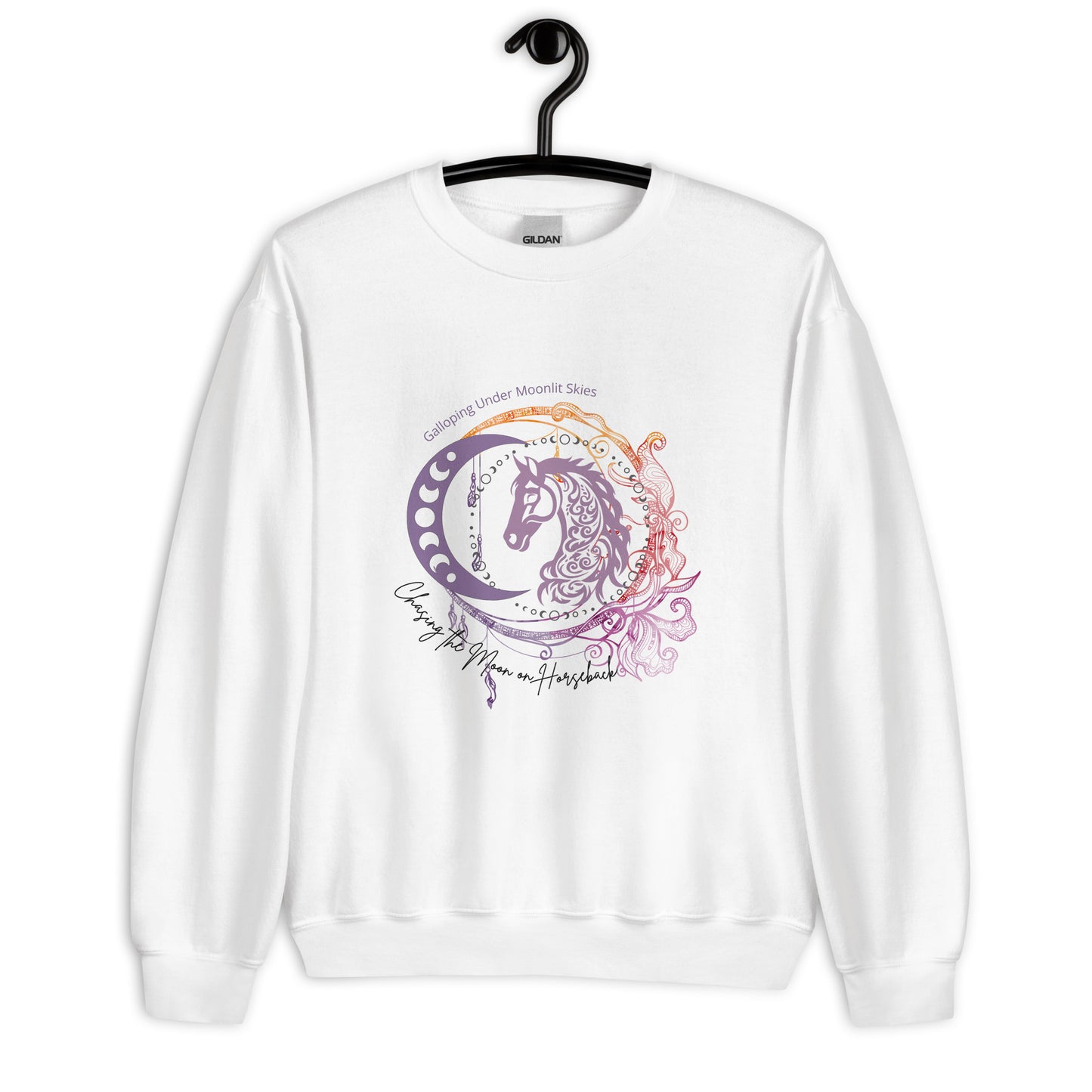 Chasing the Moon on Horseback Unisex Sweatshirt