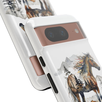 Rustic Mountain Horse Google Pixel Tough Cases