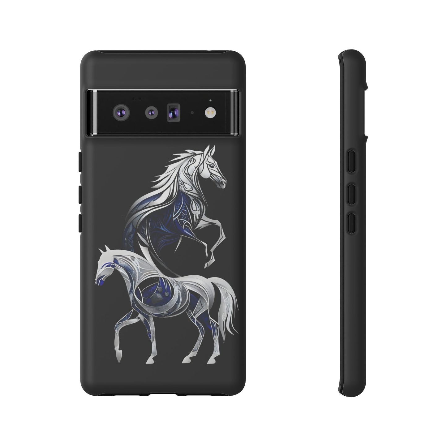 Geometric Blues Ponies Google Pixel Tough Cases