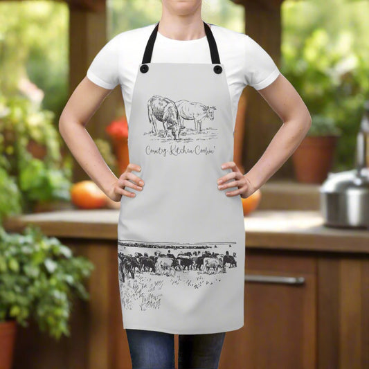 Country Kitchen Cookin' Apron - Cow