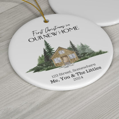 "Our First Christmas in Home Ceramic Ornament - In The Woods