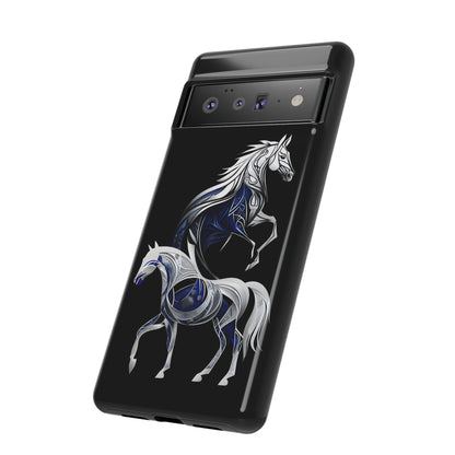 Geometric Blues Ponies Google Pixel Tough Cases