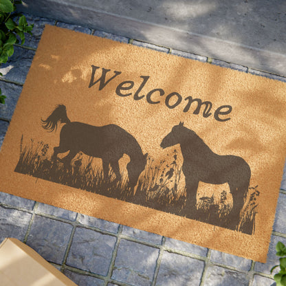 Field Horses Doormat